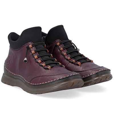 4. Women's insulated ankle boots, burgundy, Rieker 53650-30