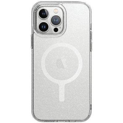 5. Uniq LifePro Xtreme Magclick Charging Case for iPhone 15 Pro Max - Transparent Silver