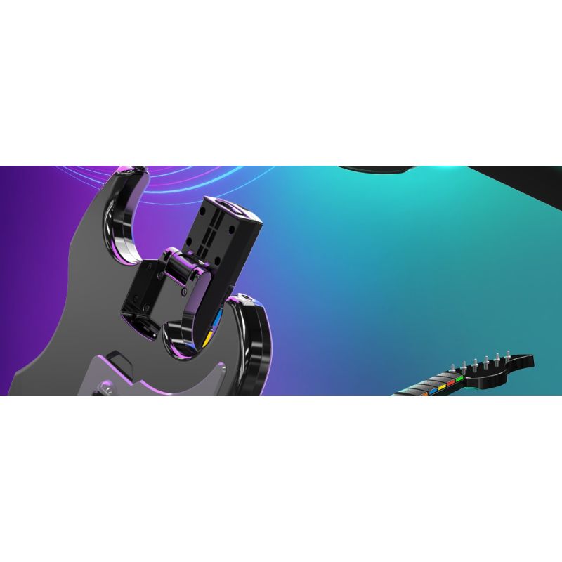 6. PDP Riffmaster Black, Gray Analog/Digital Guitar PC, Xbox One, Xbox Series S, Xbox Series X