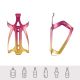2. Rockbros RKL02 Aluminum Bottle Cage - Red and Gold