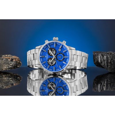 5. Men's Watch Giewont Chronograph Sapphire Silver Blue GW4580-B3