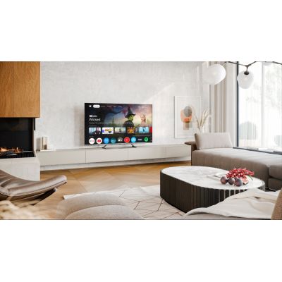 6. SHARP 55JP7265E QLED 55" 4K Ultra HD Google TV Dolby Digital Plus Black