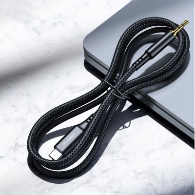 5. Choetech AUX006 USB-C / mini jack 3.5mm cable 1 m - black