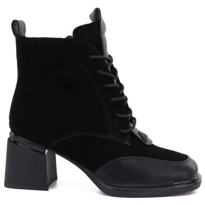 2. Women’s black suede leather ankle boots Artiker 59C0116