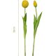 6. BOUQUET OF 5 YELLOW PEONY TULIPS 39 CM LIFE-LIKE SPRING DECORATION