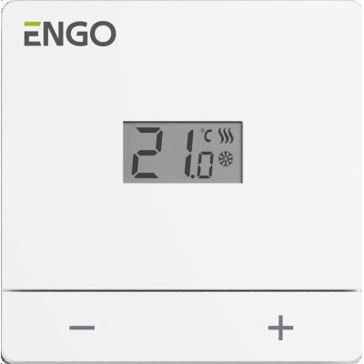 ENGO Controls EASY-230W temperature controller, 230V, white, 24-hour, surface-mounted