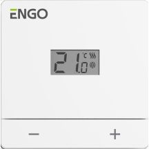 ENGO Controls EASY-230W temperature controller, 230V, white, 24-hour, surface-mounted