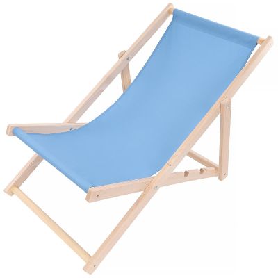 11. CLASSIC WOODEN DECK CHAIR CORNFLOWER BLUE