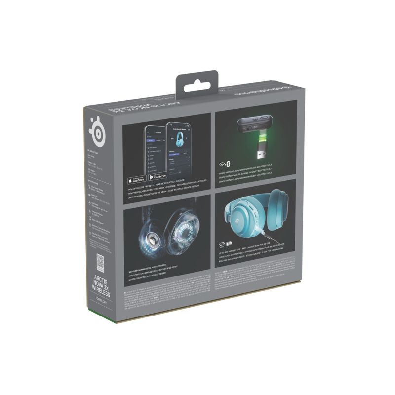 15. Steelseries Arctis Nova 3X Wireless for Xbox, Aqua Headphones