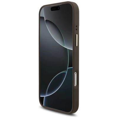 5. Guess 4G Big 4G Classic Logo Big Strap Metal Buttons Case for iPhone 17 Pro Max - Brown