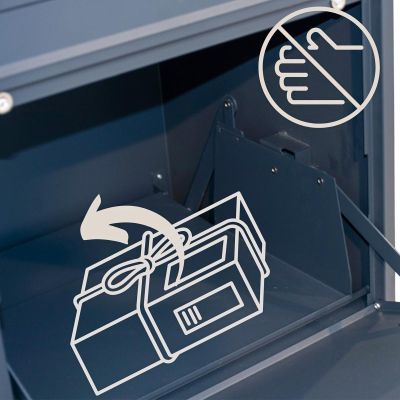 13. 2-IN-1 COURIER LETTERS BOX STANDING 38X41X102CM 1068749