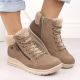 39. Beige waterproof leather ankle boots for women – Rieker L7701-24