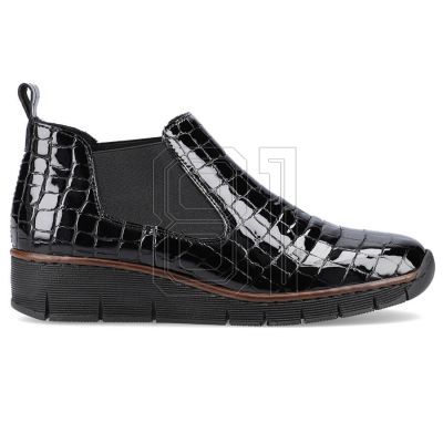 37. Rieker W R474 snakeskin leather ankle boots black