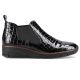 37. Rieker W R474 snakeskin leather ankle boots black
