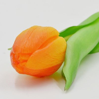 18. ORANGE TULIP 31CM LIFE-LIKE SPRING DECORATION