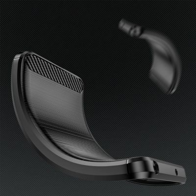 4. Carbon Case for Motorola Moto G13 flexible silicone carbon cover black