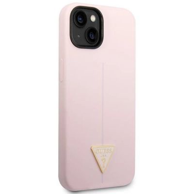 4. Guess Silicone Triangle Case for iPhone 14 6.1" - Purple