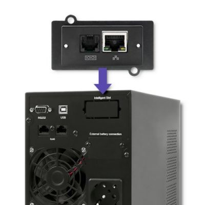 7. Qoltec 53042 UPS Double Conversion (Online) 1 kVA 800 W 2 x Mains Socket