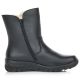 2. Rieker Z7172-00 Waterproof Leather Women's Comfortable Black Ankle Boots
