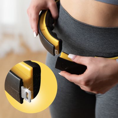 8. HHM21 HULA HOP BLACK/YELLOW WITH MAGNETS, TPE PROTECTION AND WEIGHT + HMS COUNTER