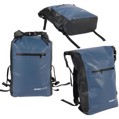 17. 25L WATERPROOF BACKPACK, NAVY BLUE, ENERO CAMP