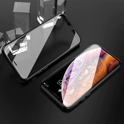 14. Wozinsky Full Magnetic Case Full Body Front and Back Cover with built-in glass for Samsung Galaxy A72 4G black-transparent