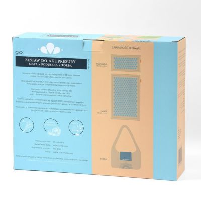 3. Acupressure mat + pillow SMJ sport YG009 Premium Eco (linen coconut buckwheat)