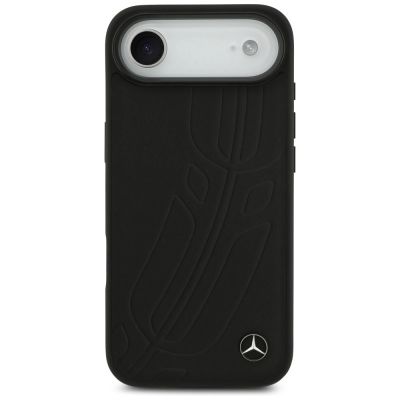 3. Mercedes Leather Large Laurel Leave MagSafe case for iPhone Air - black