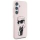 4. Case Karl Lagerfeld Silicone Graffiti Ikonik Printed Logo MagSafe Samsung Galaxy S25 pink