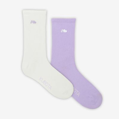 4. Kubota 2-pack cloud socks purple K25SS-300-001-10-2