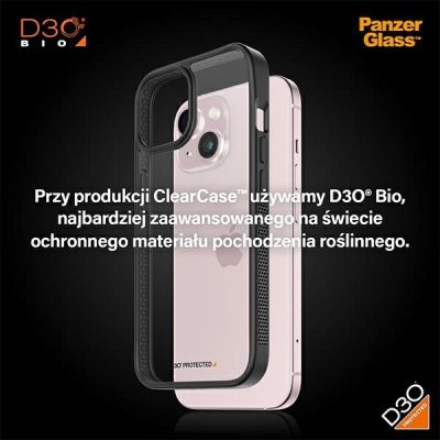 8. Military Grade Certified PanzerGlass ClearCase iPhone 15 Case - Transparent & Black