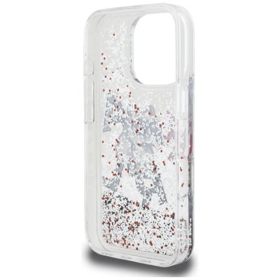 7. Karl Lagerfeld Liquid Glitter Choupette Logo Case for iPhone 16 Pro - Clear