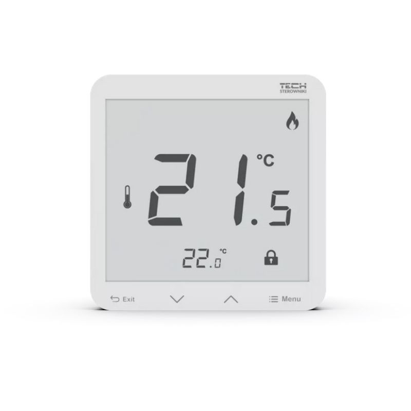 Wireless room thermostat white R-8S PLUS Tech Controllers