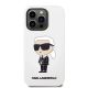 3. Karl Lagerfeld KLHCP14LSNIKBCH iPhone 14 Pro 6.1" hardcase white/white Silicone Ikonik