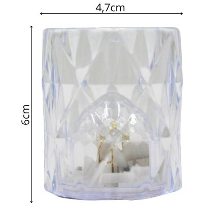 11. MINI DECORATIVE LAMP 6 CM TRANSPARENT WARM WHITE 1 LED