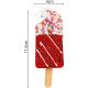 12. ICE CREAM HANGING DECORATION BALL 3 PCS RED