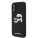 2. Karl Lagerfeld Silicone Case Nauble Heads Print MagSafe for iPhone 16 Plus - Black