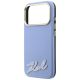 6. Karl Lagerfeld Grained with Resin Signature Logo MagSafe Case for iPhone 18 Pro / 17 Pro - Light Blue