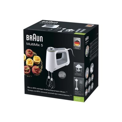5. BRAUN MultiMix 5 Hand Mixer HM 5137WH, 750W, SmartMix, White