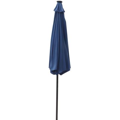 25. GARDEN UMBRELLA WITH LED LIGHTING 300CM NAVY BLUE