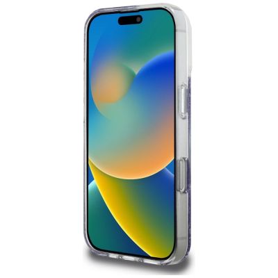 5. Guess HC Resin Bottom Glitter MagSafe case for iPhone 16 Pro Max - purple