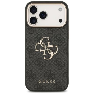 3. Guess 4G Big 4G Classic Logo Case for iPhone 17 Pro Max - Black and Gold