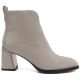 2. Women's beige leather high-heeled ankle boots Vinceza 67057