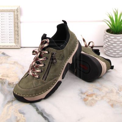 10. Comfortable Rieker W RKR610 green shoes