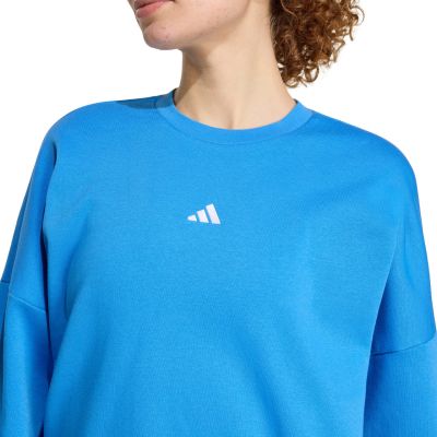 4. adidas Essentials Small Logo Feelcozy Women's Sweatshirt Blue KC5280