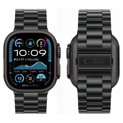 3. Tech-Protect Stainless Bracelet for Apple Watch 44 / 45 / 46 / 49 mm – Black