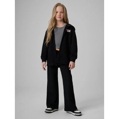 Girls' wide-leg sweatpants 4F 4FJRSS26TTROF1918-20S