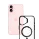 4. 3mk Satin Armor MagCase with MagSafe for iPhone 16 - Clear with Black Frame