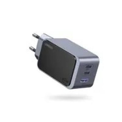 Ugreen Nexode Air 65W sieninis kroviklis, USB + 2x USB-C pilkos spalvos Portable Computer, Mobile Phone, Mickey Mouse, Laptop, Power bank, Tablet Gray Alternating Current Fast Charging Internal