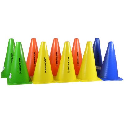 2. SET OF TRAINING CONES 23 CM HEIGHT 10 PCS DUNLOP
